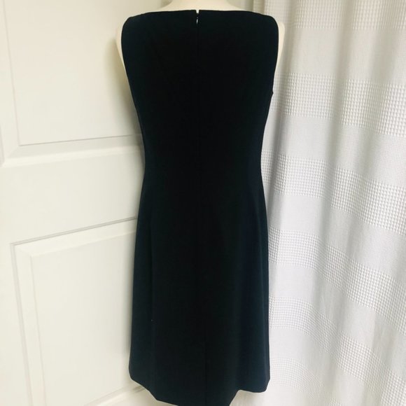 Ann Taylor Black Sheath Sleeveless Dress Size 4 - Picture 5 of 8